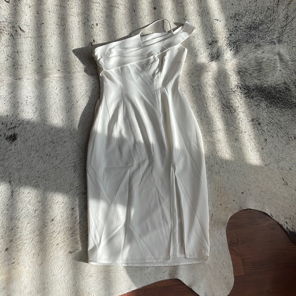 White off the shoulder engagement/bridal dress